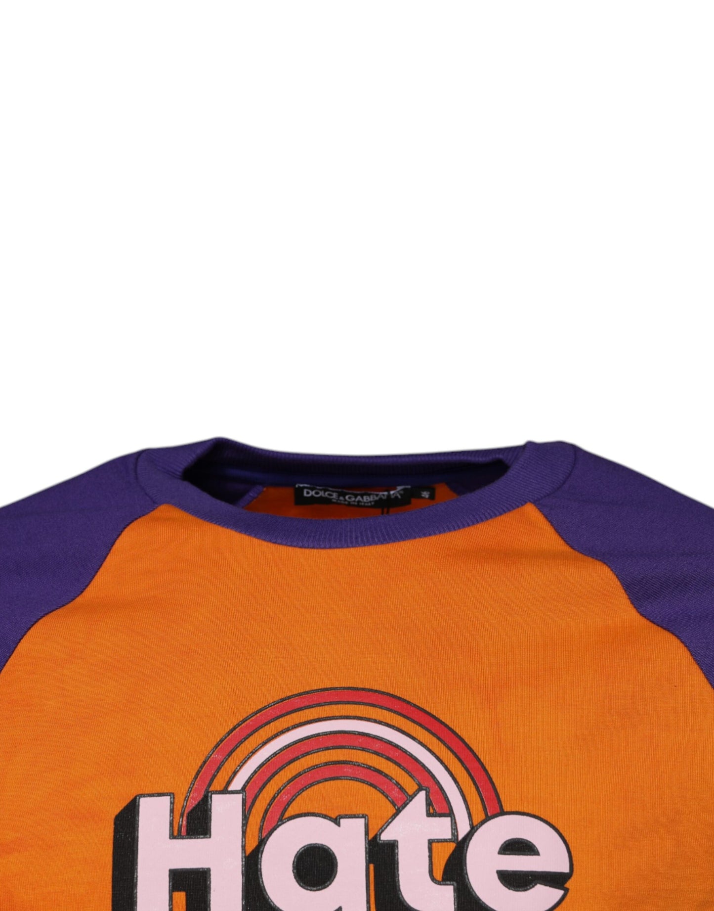 Dolce &amp; Gabbana Orange Purple Graphic Print Short Sleeves T-shirt