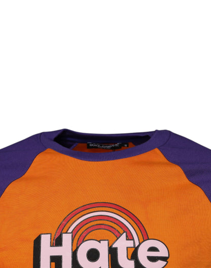 Dolce &amp; Gabbana Orange Purple Graphic Print Short Sleeves T-shirt