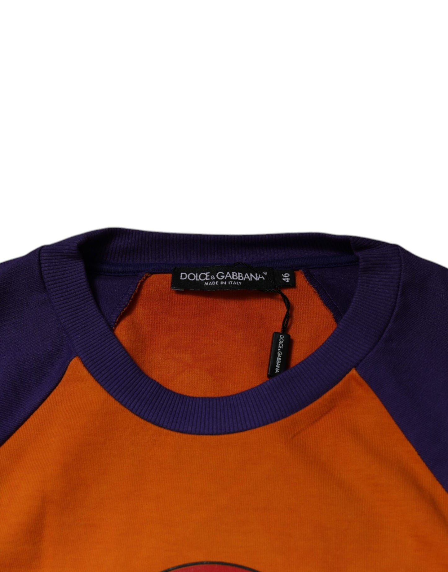 Dolce &amp; Gabbana Orange Purple Graphic Print Short Sleeves T-shirt