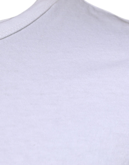 Camiseta de manga corta con cuello redondo y rayas blancas de Dolce &amp; Gabbana