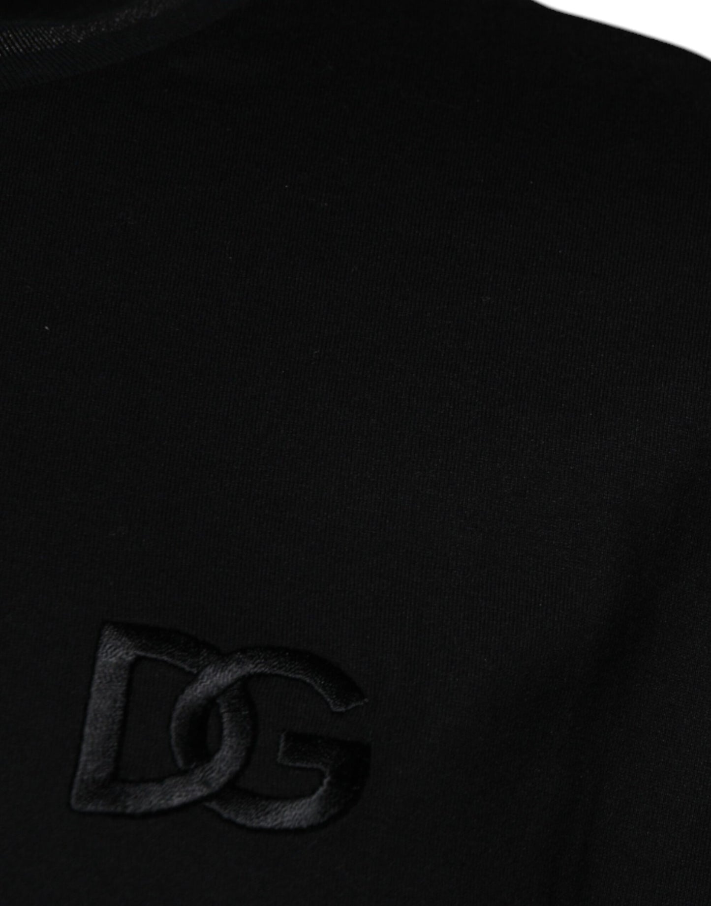 Camiseta negra de manga corta con cuello redondo de Dolce &amp; Gabbana