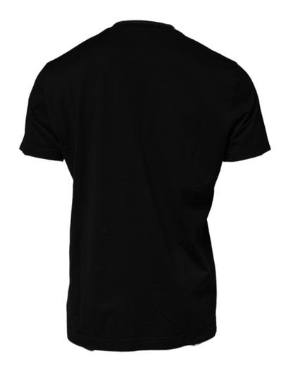 Camiseta negra de manga corta con cuello redondo de Dolce &amp; Gabbana