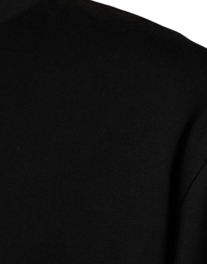 Camiseta negra de manga corta con cuello redondo de Dolce &amp; Gabbana
