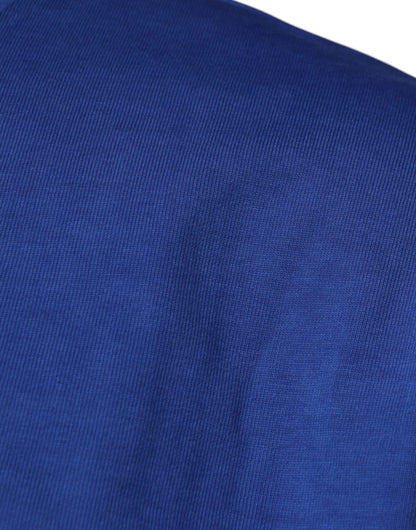 Camiseta de algodón con cuello redondo y estampado gráfico azul de Dolce &amp; Gabbana