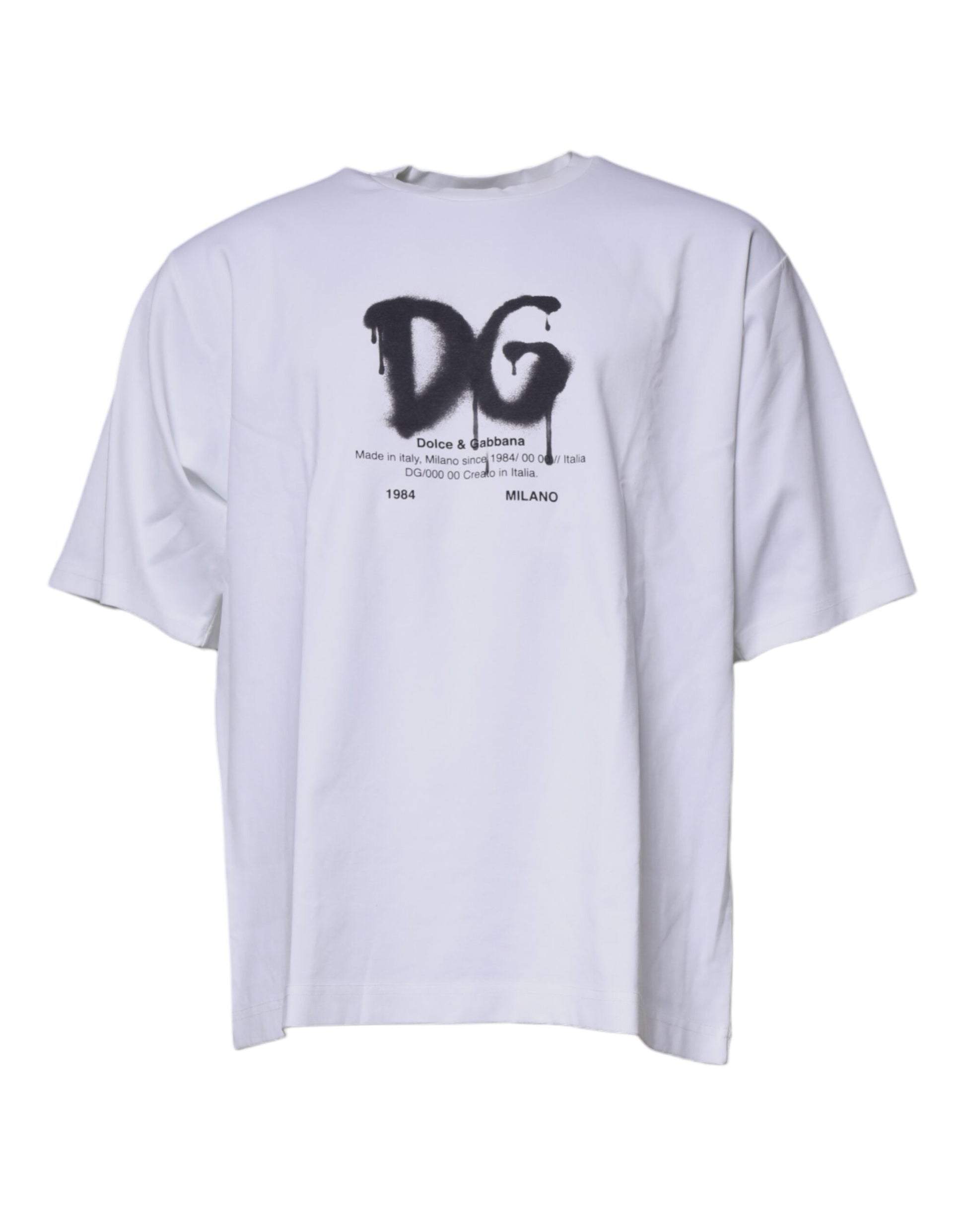 Dolce & Gabbana White DG Logo Cotton Crew Neck T-shirt – IT50 | L par Dolce & Gabbana | Disponible sur Sandy Store ByNet