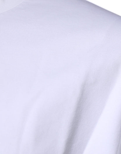 Camiseta blanca de algodón con cuello redondo y logotipo DG de Dolce &amp; Gabbana