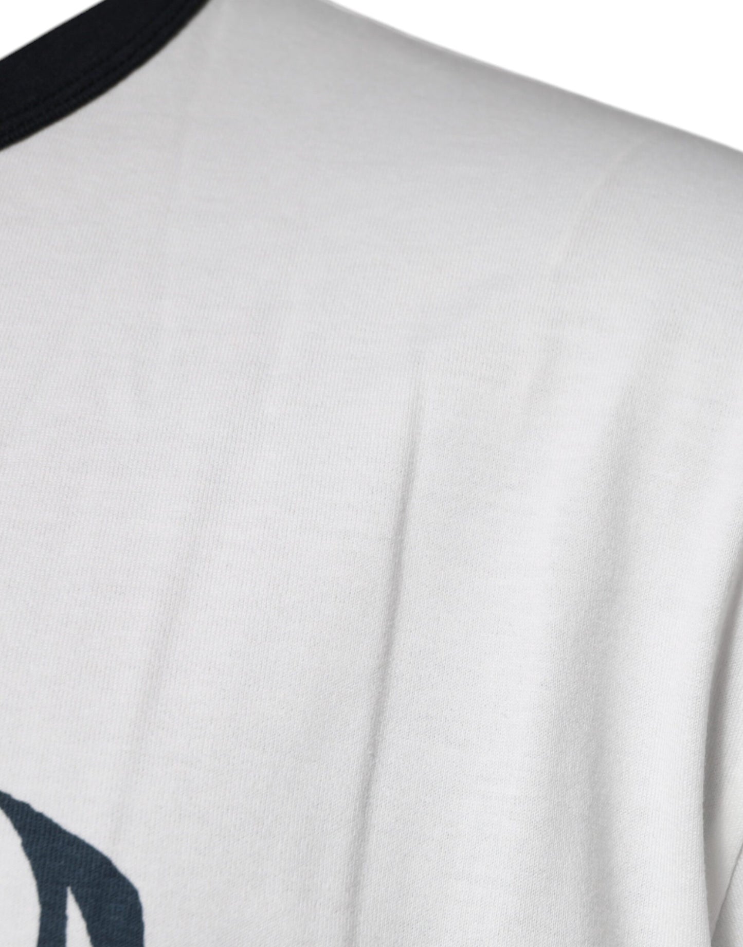 Dolce &amp; Gabbana White Graphic Print Cotton Crew Neck T-shirt