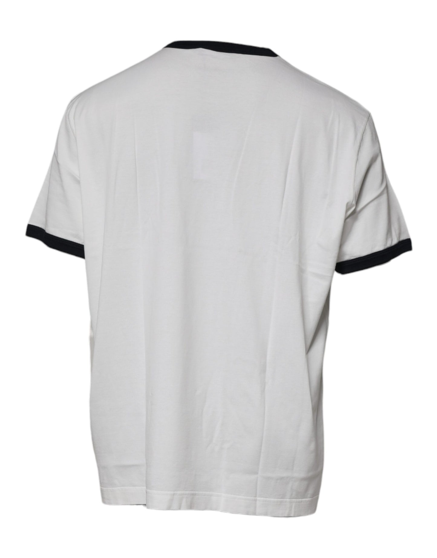 Dolce &amp; Gabbana White Graphic Print Cotton Crew Neck T-shirt