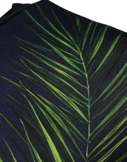 Camiseta de manga corta con cuello redondo y estampado de árbol azul de Dolce &amp; Gabbana