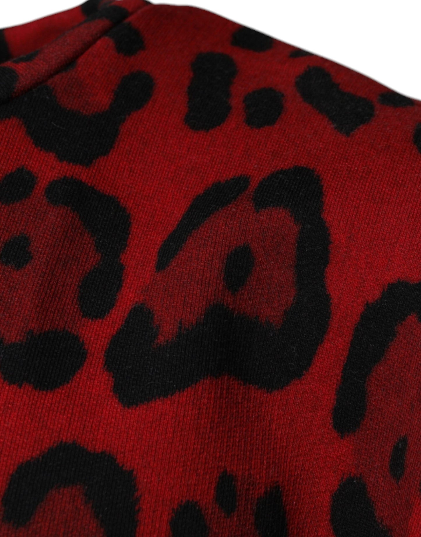 Camiseta sin mangas de algodón con estampado de leopardo rojo de Dolce &amp; Gabbana