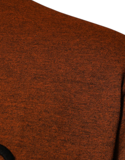 Camiseta de algodón con cuello redondo y logotipo DG marrón de Dolce &amp; Gabbana