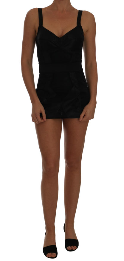 Dolce & Gabbana Elegant Black Floral Stretch Bodysuit Romper – IT44|L par Dolce & Gabbana | Disponible sur Sandy Store ByNet