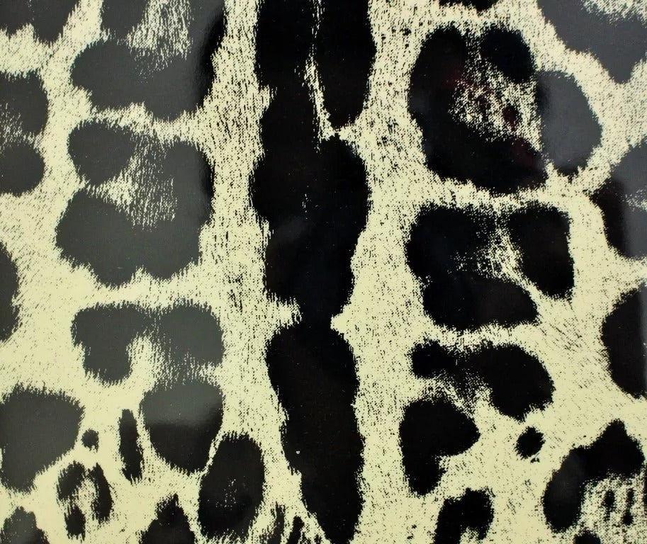Dolce &amp; Gabbana White Leopard Pattern Leather eBook Cover Tablet Case