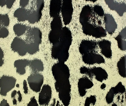Dolce &amp; Gabbana White Leopard Pattern Leather eBook Cover Tablet Case