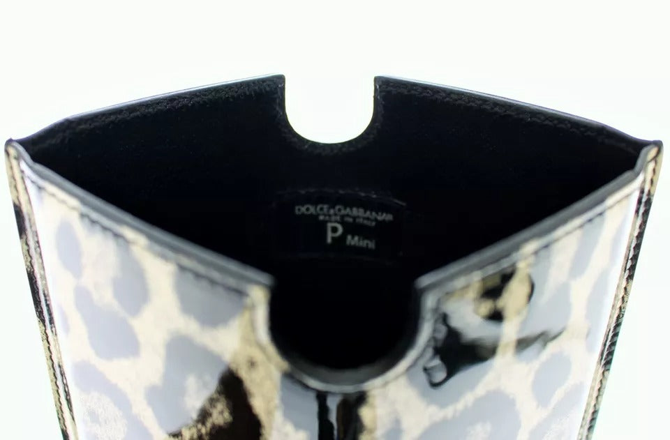 Dolce &amp; Gabbana White Leopard Pattern Leather eBook Cover Tablet Case