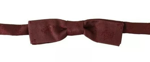 Dolce & Gabbana Bordeaux Silk Floral Faille Adjustable Bow Tie – par Dolce & Gabbana | Disponible sur Sandy Store ByNet