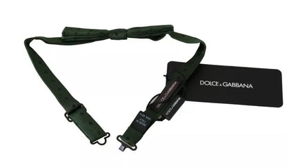 Dolce & Gabbana Green Silk Dotted Mens Necktie Bow Tie – par Dolce & Gabbana | Disponible sur Sandy Store ByNet