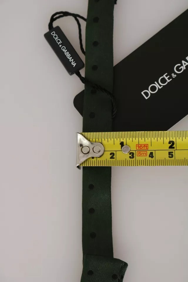 Dolce & Gabbana Green Silk Dotted Mens Necktie Bow Tie – par Dolce & Gabbana | Disponible sur Sandy Store ByNet
