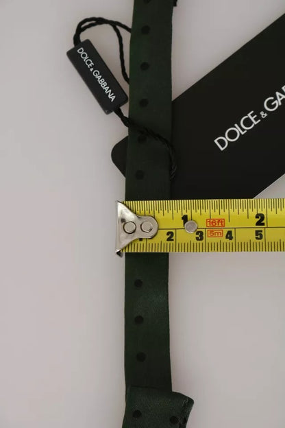 Dolce & Gabbana Green Silk Dotted Mens Necktie Bow Tie – par Dolce & Gabbana | Disponible sur Sandy Store ByNet
