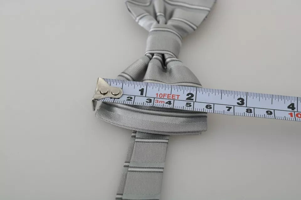 Dolce & Gabbana Light Gray Lining Adjustable Neck Butterfly Bow Tie – par Dolce & Gabbana | Disponible sur Sandy Store ByNet