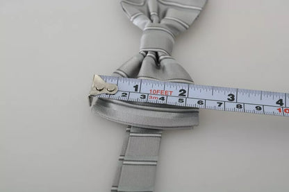 Dolce & Gabbana Light Gray Lining Adjustable Neck Butterfly Bow Tie – par Dolce & Gabbana | Disponible sur Sandy Store ByNet