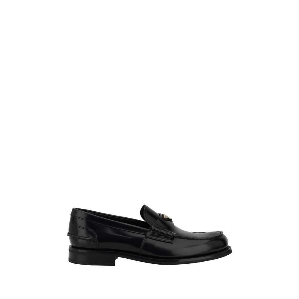 Mocasines con placa triangular de Prada