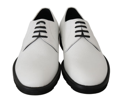 Dolce &amp; Gabbana Elegantes zapatos formales de cuero blancos