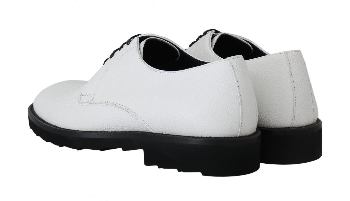 Dolce &amp; Gabbana Elegantes zapatos formales de cuero blancos