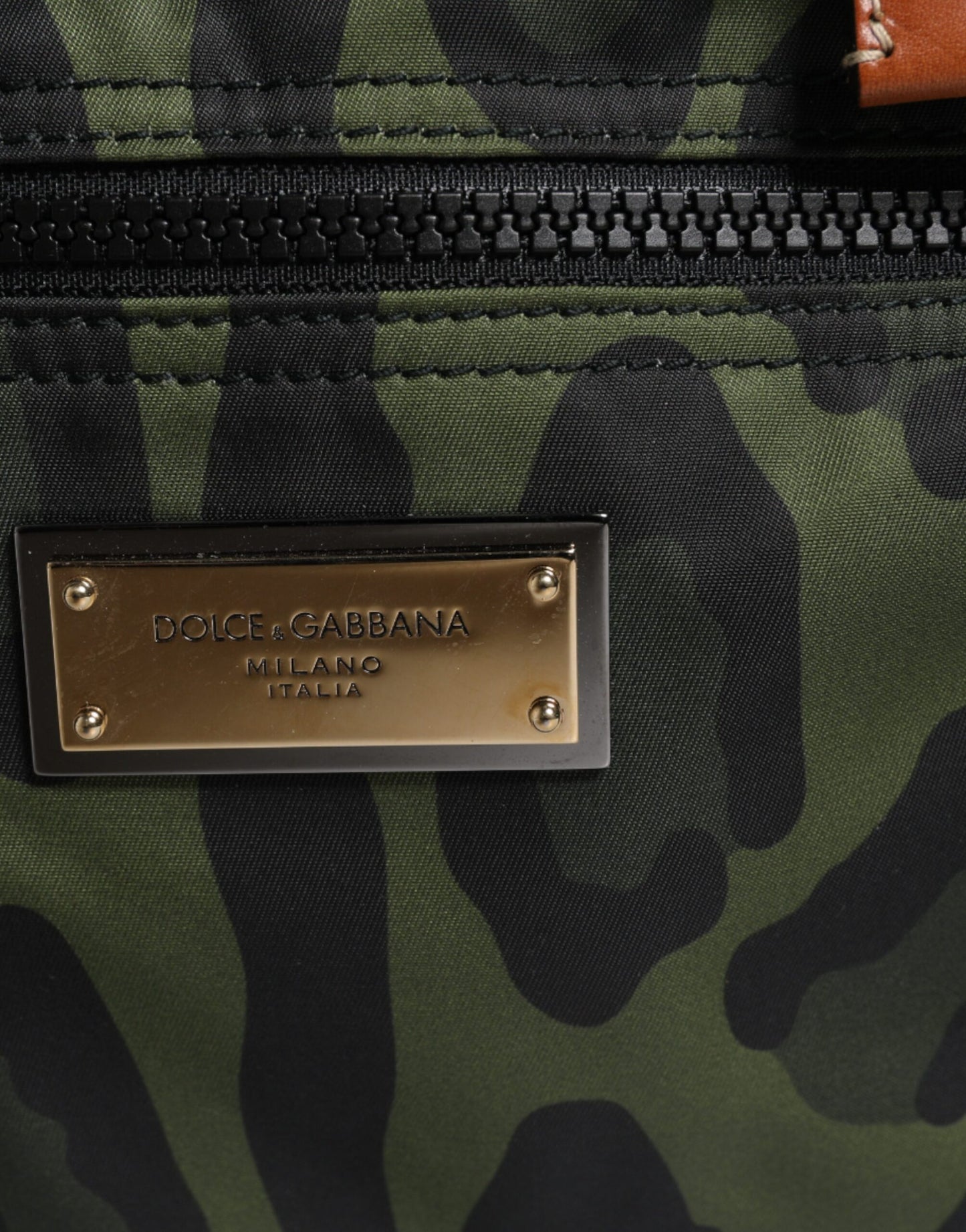 Sac à dos de voyage en nylon vert léopard Dolce &amp; Gabbana