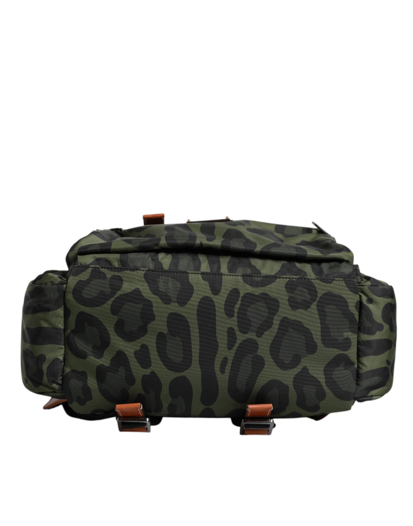 Sac à dos de voyage en nylon vert léopard Dolce &amp; Gabbana