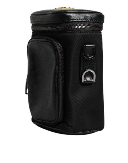 Bolso bandolera con cámara y logotipo de Dolce &amp; Gabbana en piel negra