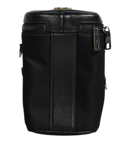 Bolso bandolera con cámara y logotipo de Dolce &amp; Gabbana en piel negra