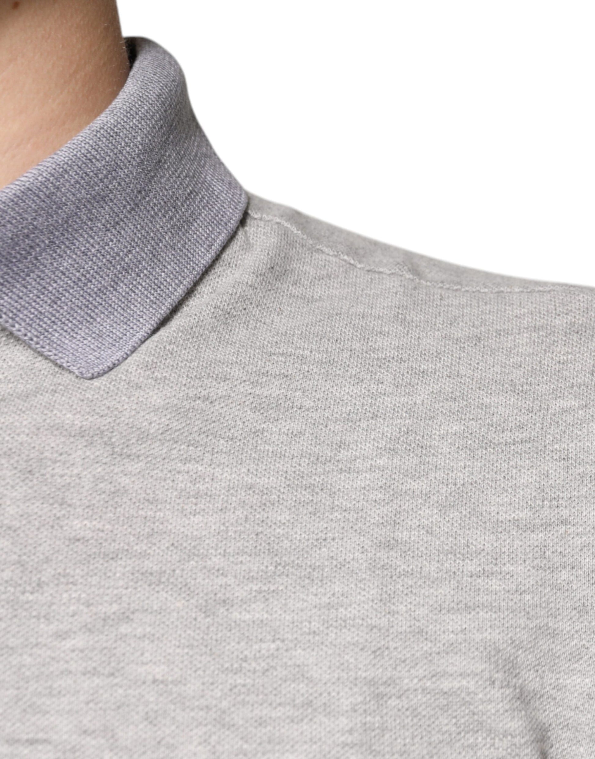 Dolce & Gabbana Gray Collared Short Sleeves Men Polo T-shirt – IT46 | S par Dolce & Gabbana | Disponible sur Sandy Store ByNet