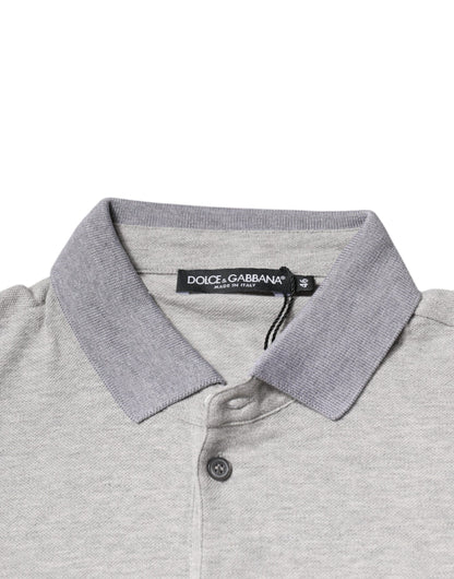 Dolce & Gabbana Gray Collared Short Sleeves Men Polo T-shirt – IT46 | S par Dolce & Gabbana | Disponible sur Sandy Store ByNet