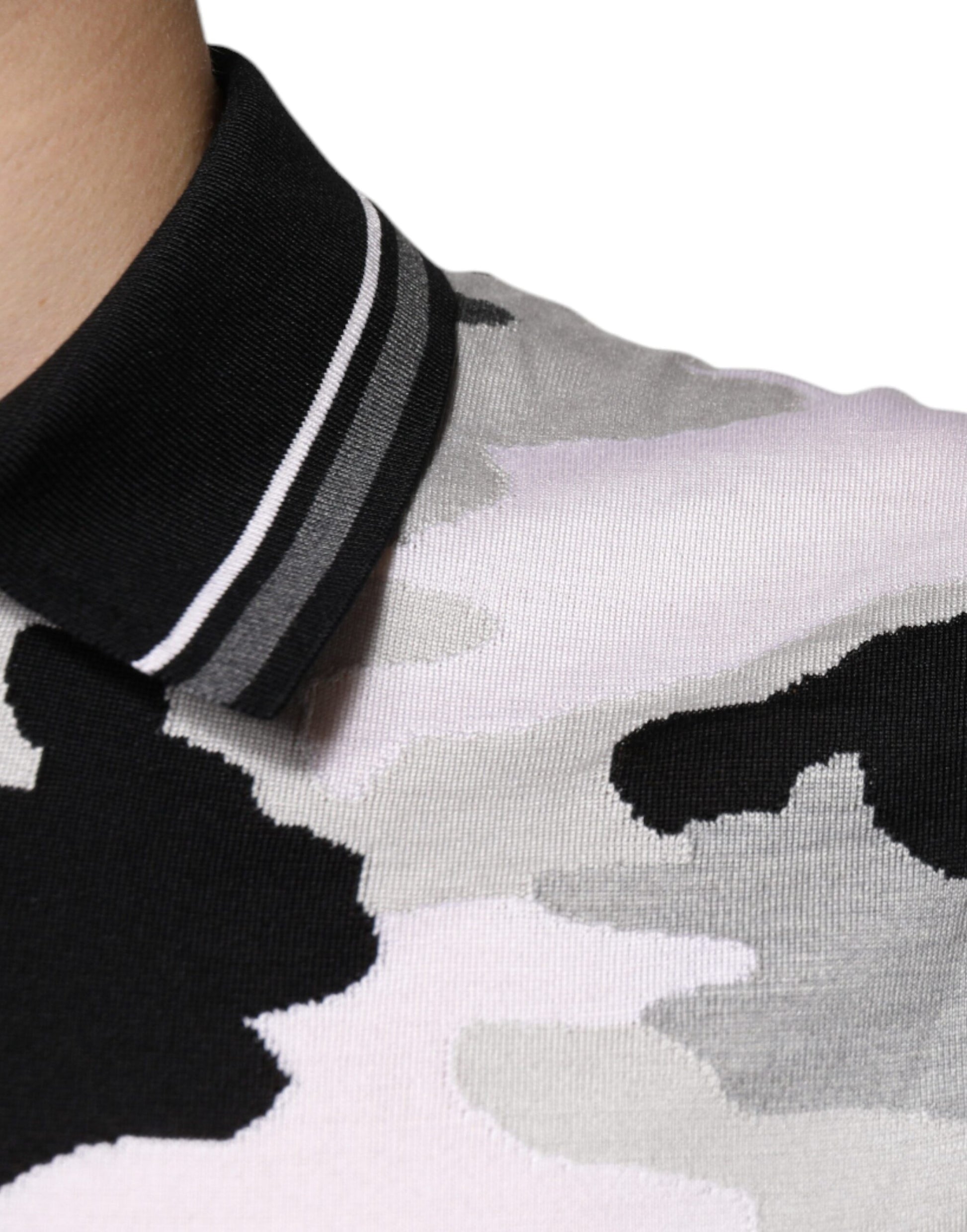 Dolce & Gabbana Multicolor Camouflage Collared Polo T-shirt – IT46 | S par Dolce & Gabbana | Disponible sur Sandy Store ByNet