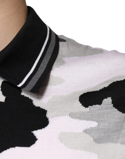 Dolce & Gabbana Multicolor Camouflage Collared Polo T-shirt – IT46 | S par Dolce & Gabbana | Disponible sur Sandy Store ByNet