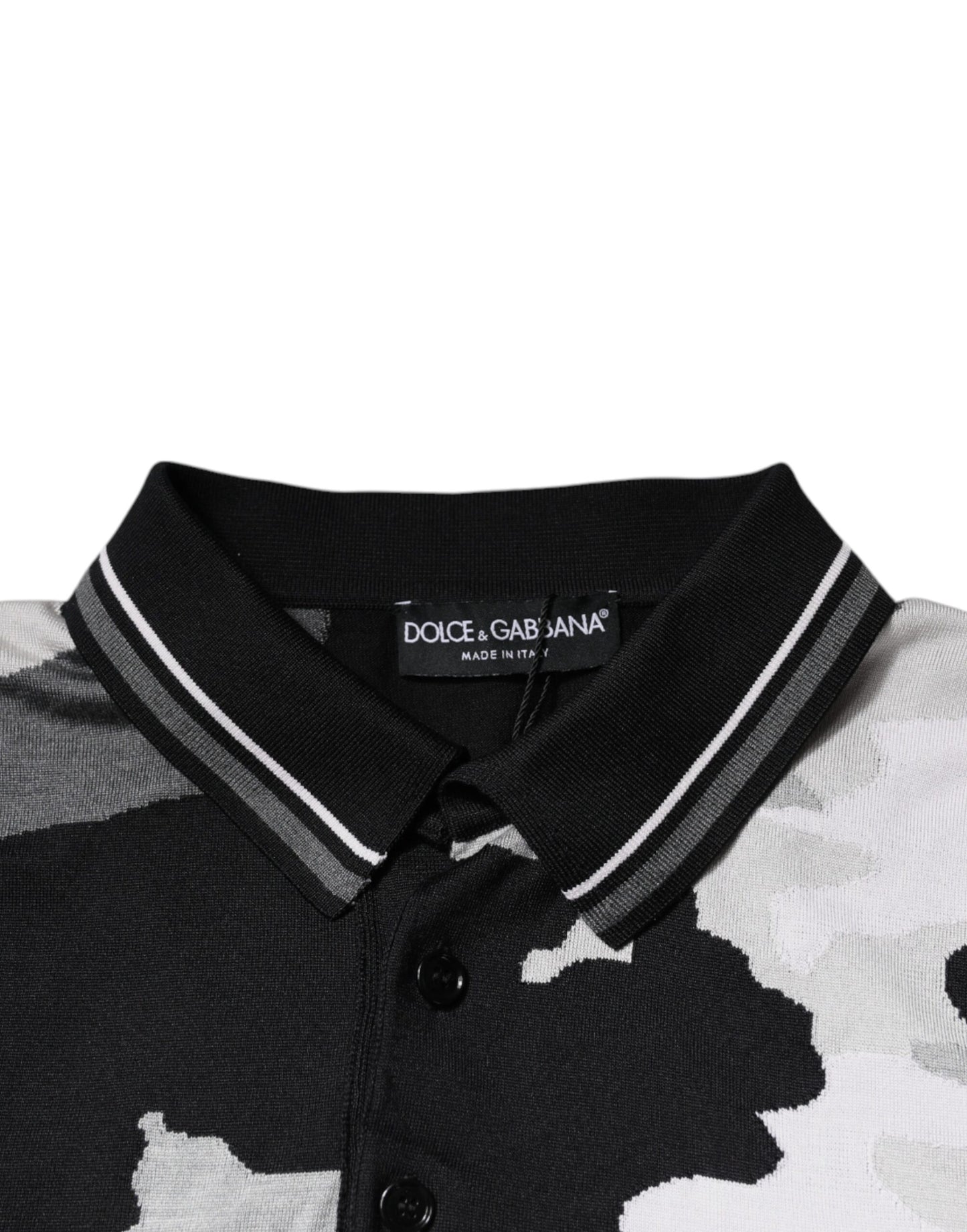 Dolce & Gabbana Multicolor Camouflage Collared Polo T-shirt – IT46 | S par Dolce & Gabbana | Disponible sur Sandy Store ByNet