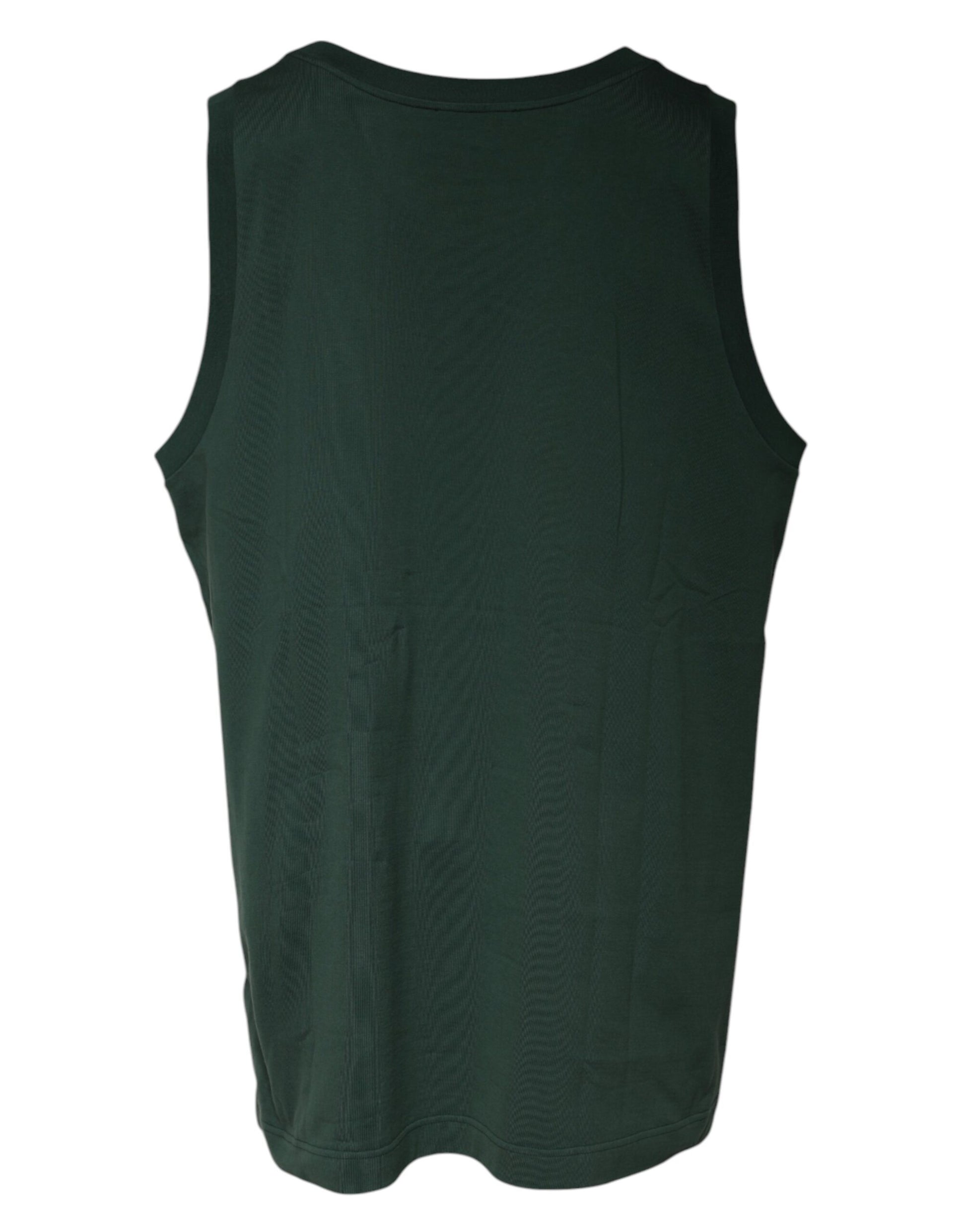 Dolce & Gabbana Green DG Sleeveless Round Neck Tank T-shirt – IT52 | XL par Dolce & Gabbana | Disponible sur Sandy Store ByNet