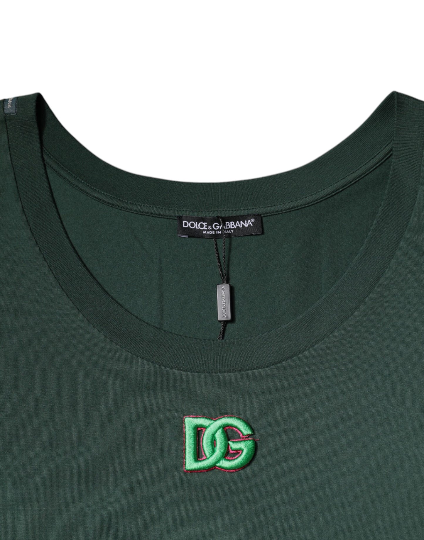 Dolce & Gabbana Green DG Sleeveless Round Neck Tank T-shirt – IT52 | XL par Dolce & Gabbana | Disponible sur Sandy Store ByNet