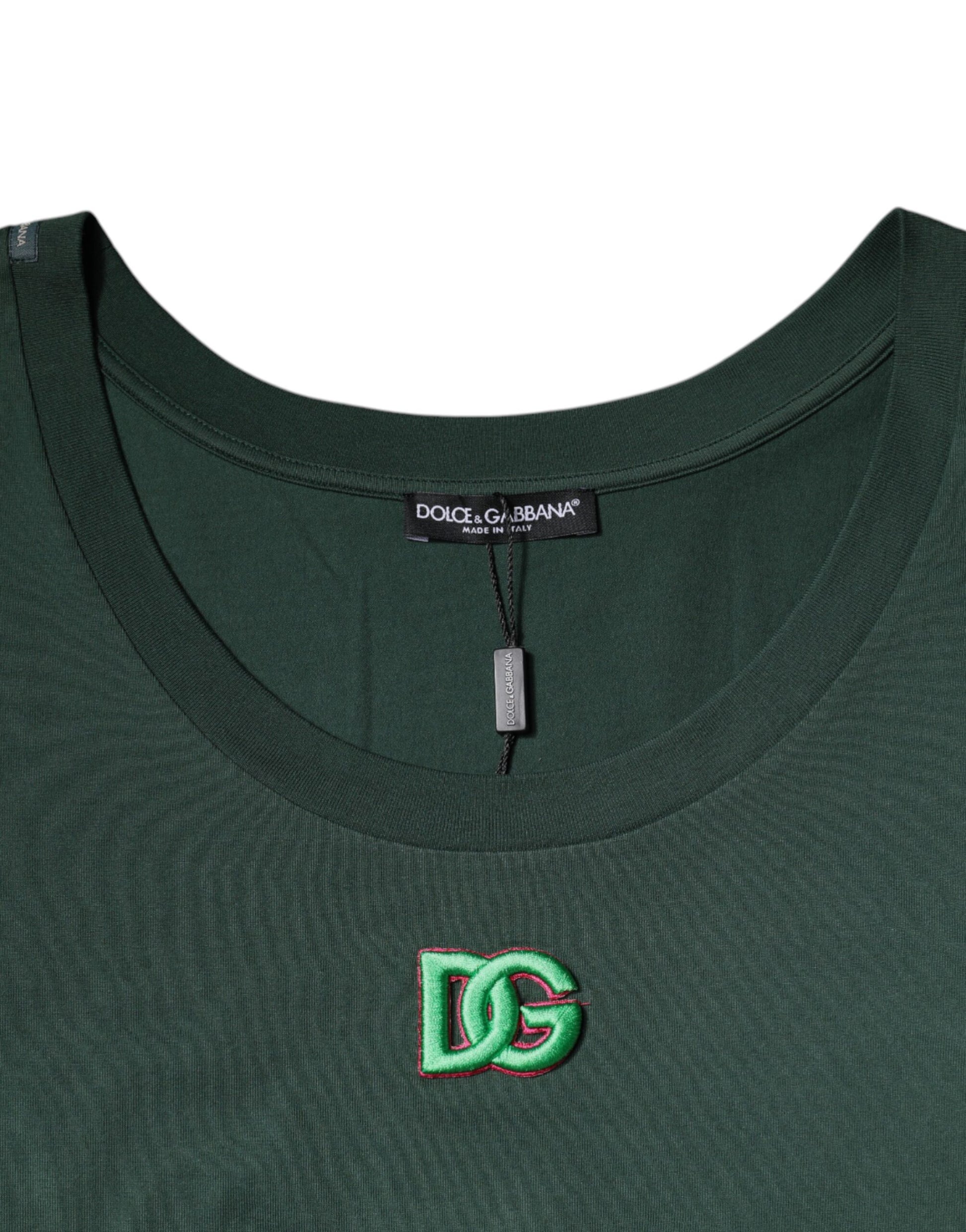 Dolce & Gabbana Green DG Sleeveless Round Neck Tank T-shirt – IT52 | XL par Dolce & Gabbana | Disponible sur Sandy Store ByNet
