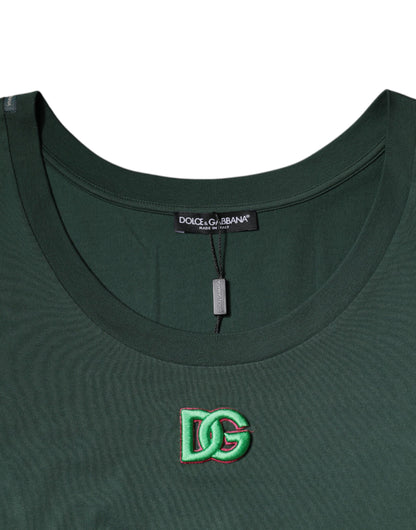 Dolce & Gabbana Green DG Sleeveless Round Neck Tank T-shirt – IT52 | XL par Dolce & Gabbana | Disponible sur Sandy Store ByNet