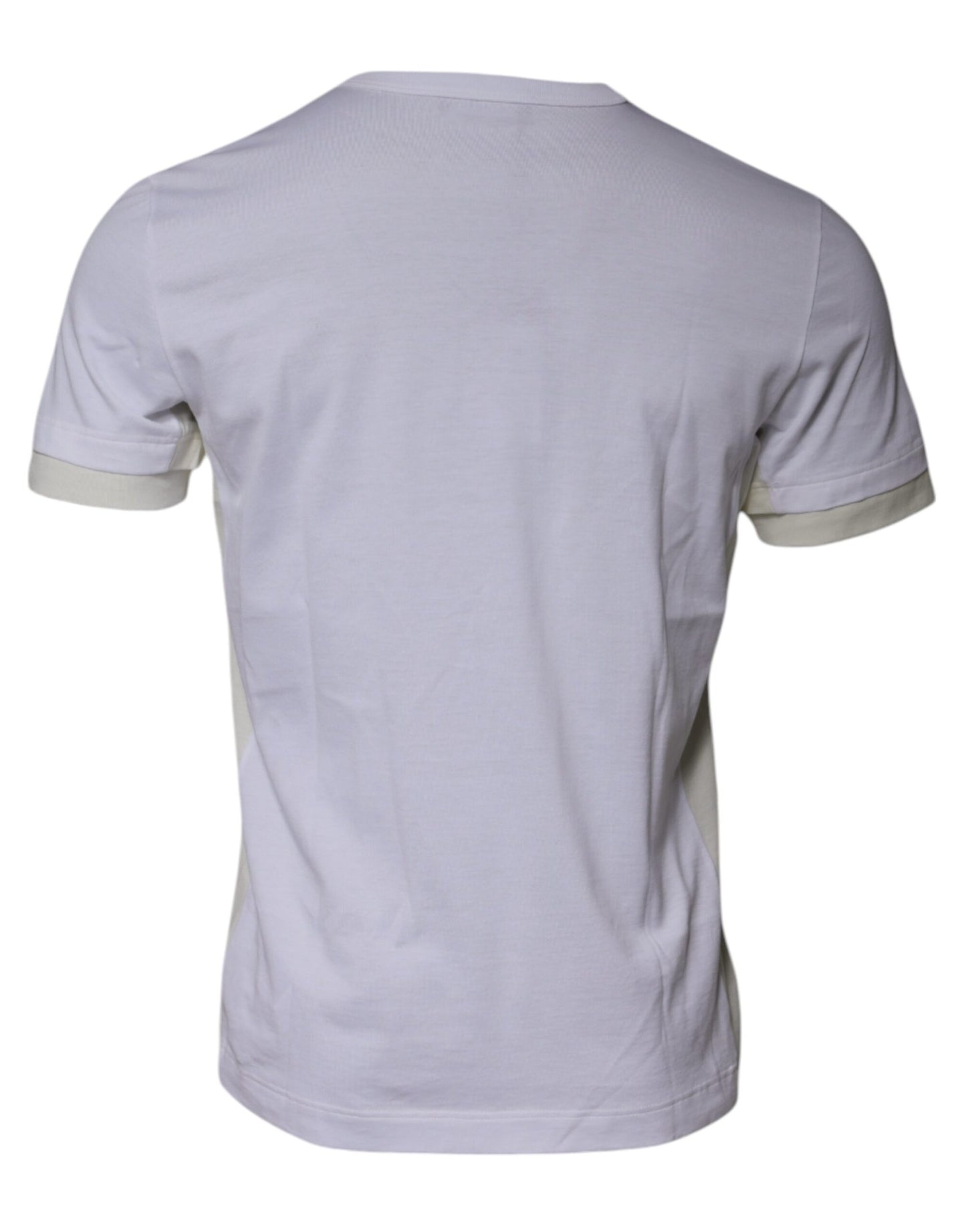 Dolce &amp; Gabbana White Cotton Crew Neck Short Sleeves T-shirt