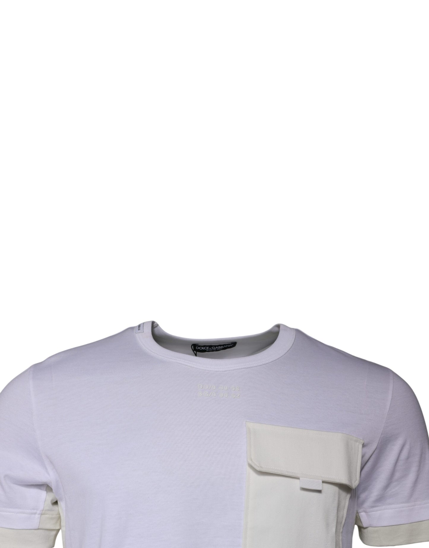 Dolce &amp; Gabbana White Cotton Crew Neck Short Sleeves T-shirt