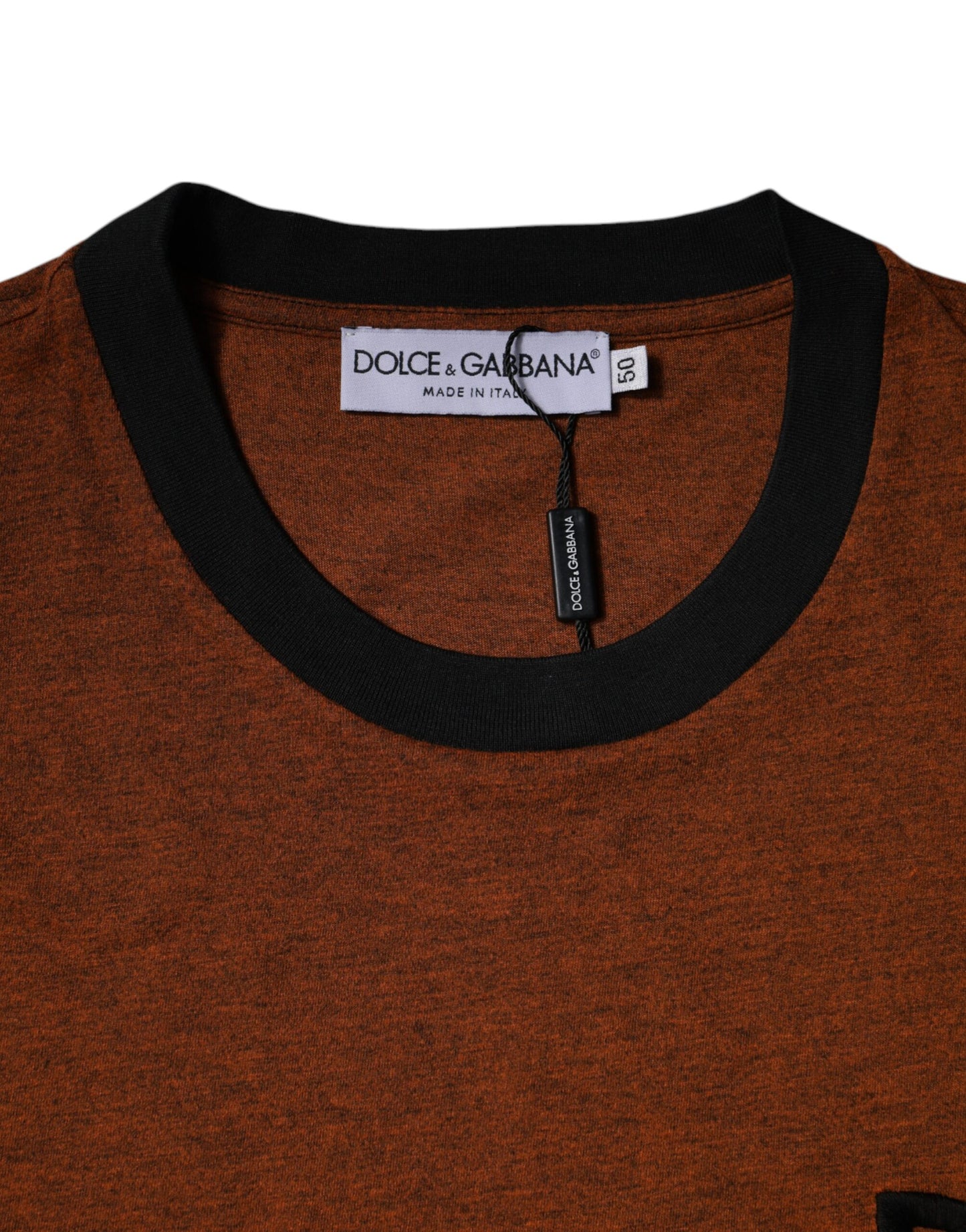Dolce &amp; Gabbana Brown DG Logo Polyester Crew Neck T-shirt