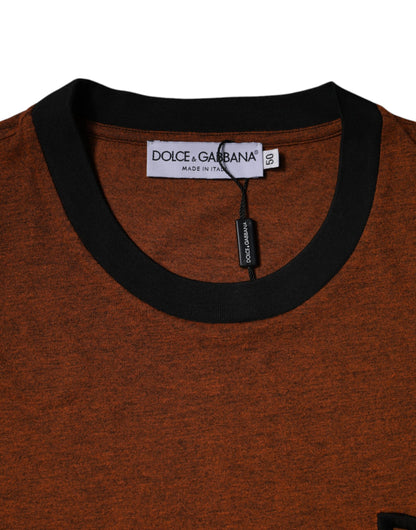 Dolce &amp; Gabbana Brown DG Logo Polyester Crew Neck T-shirt