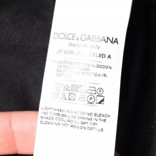 Dolce &amp; Gabbana Blue Crown Crew Neck Short Sleeves T-shirt