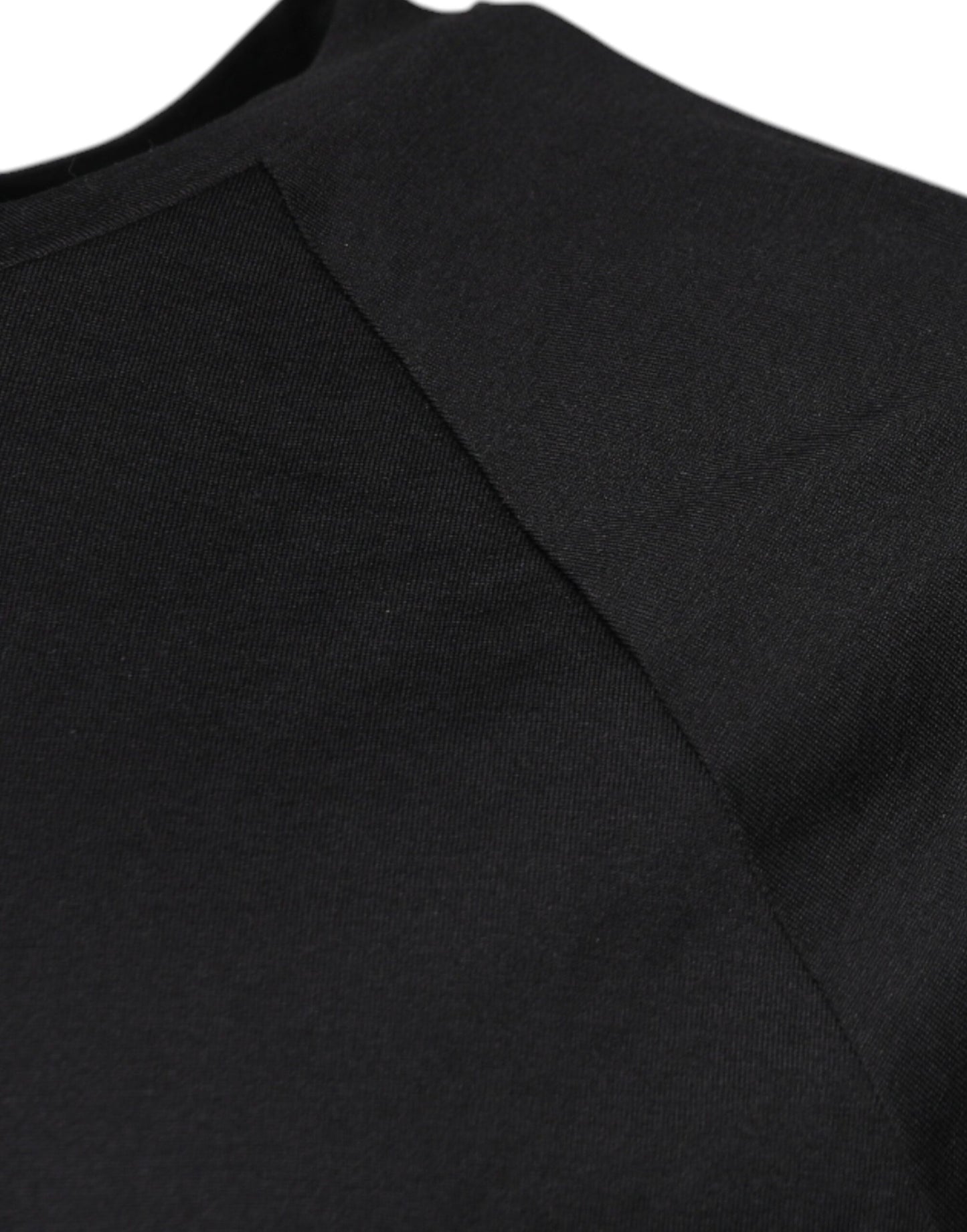 Dolce &amp; Gabbana Black Logo Print Cotton Crew Neck T-shirt