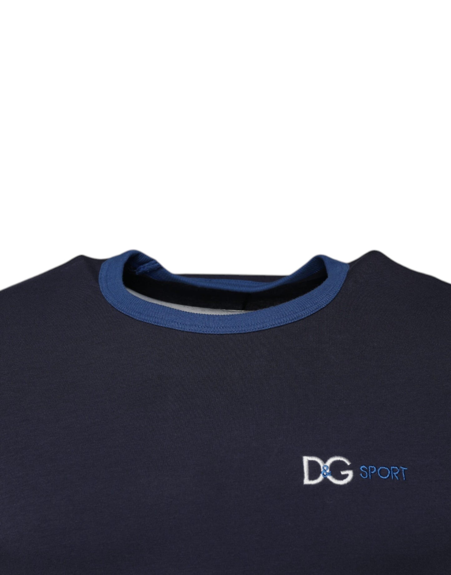 Dolce &amp; Gabbana Blue Cotton Stretch Crewneck Underwear T-shirt