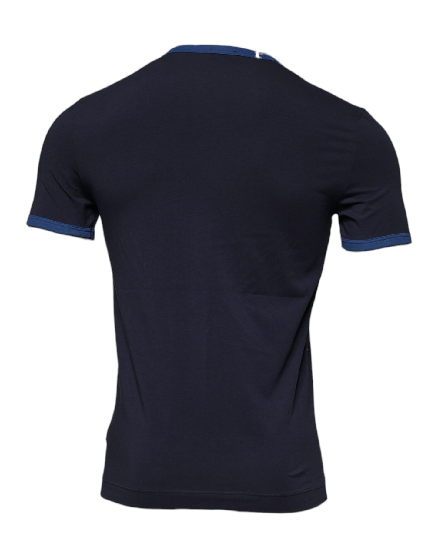 Dolce &amp; Gabbana Blue Cotton Stretch Crewneck Underwear T-shirt