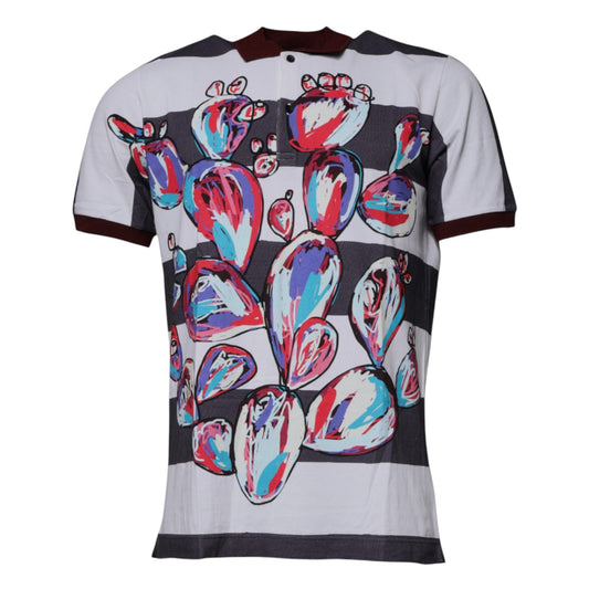 Dolce & Gabbana Multicolor Graphic Collared Polo T-shirt – IT52 | XL par Dolce & Gabbana | Disponible sur Sandy Store ByNet